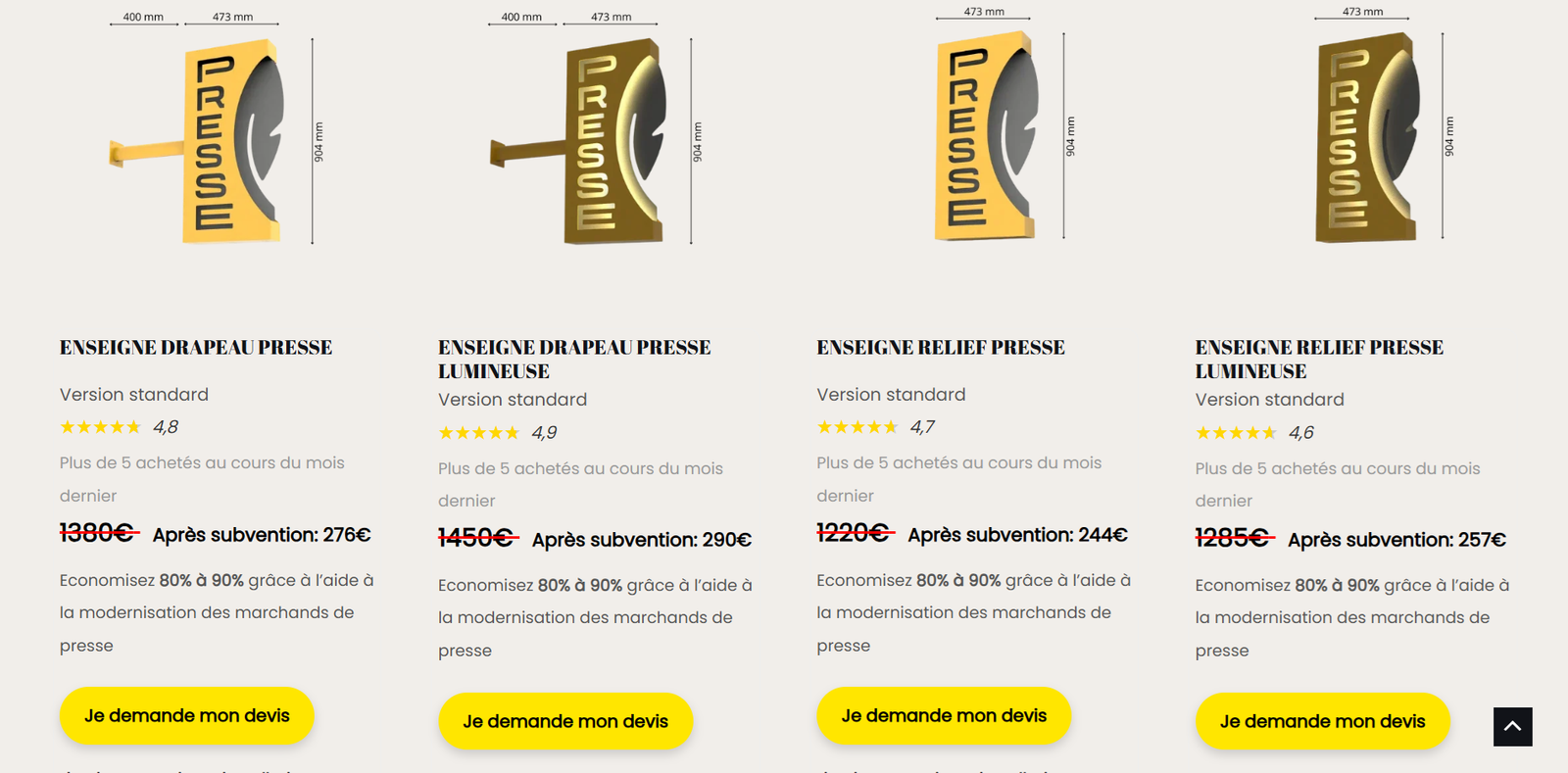 Capture du site